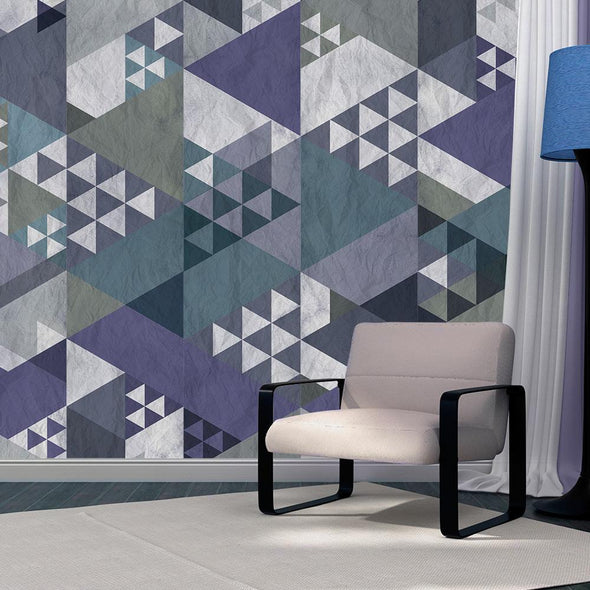 Wall mural - Blue patchwork