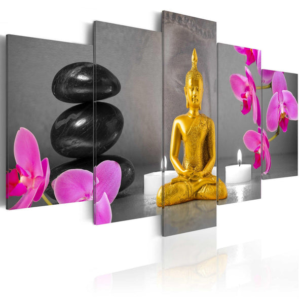 Canvas Print - Zen: golden Buddha