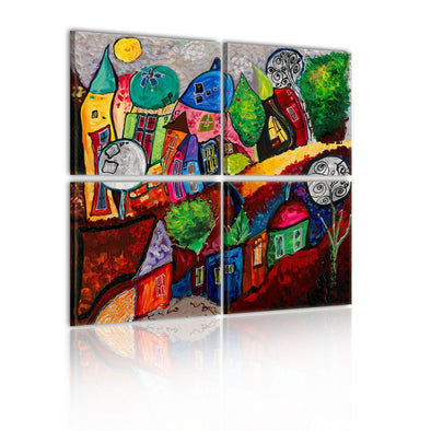 Canvas Print - Colourful city