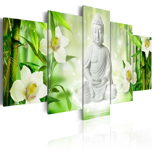 Canvas Print - Buddha and jasmine