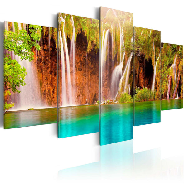 Canvas Print - Forest waterfall