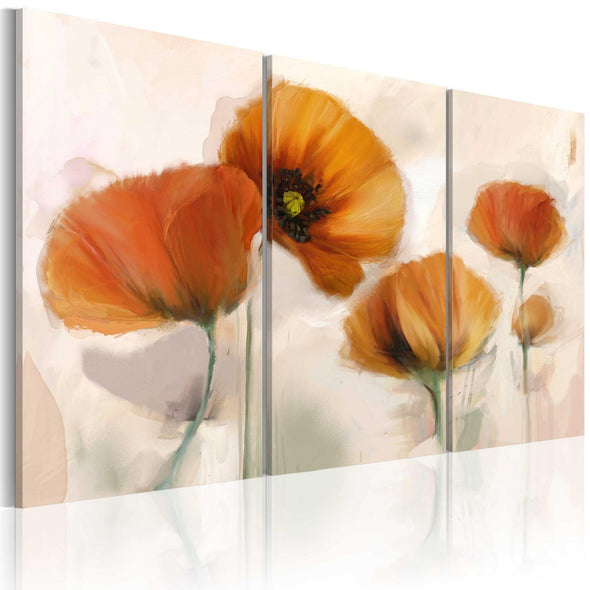 Canvas Print - Artistic poppies - triptych