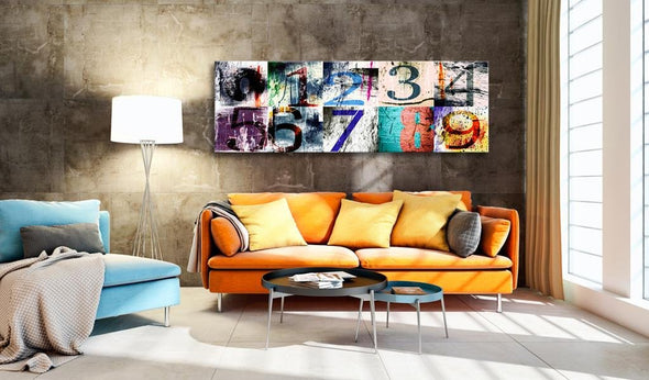 Canvas Print -  Colourful Numbers