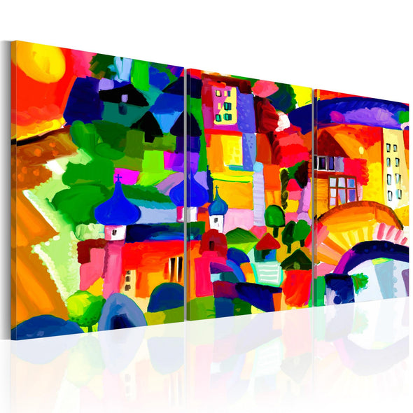 Canvas Print - Colourful Town