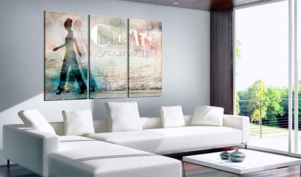 Canvas Print - Create yourself - triptych