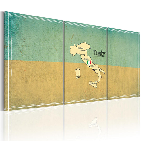 Canvas Print - map: Italy