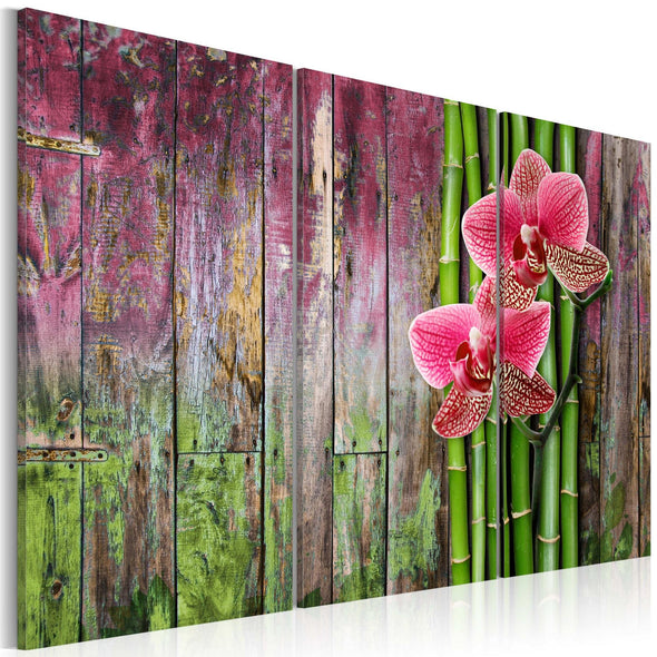 Canvas Print - Flower and bamboo