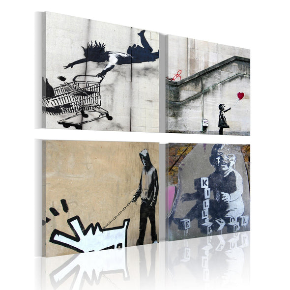 Canvas Print - Banksy - four orginal ideas