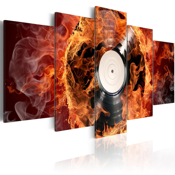 Canvas Print - Vinyl on fire