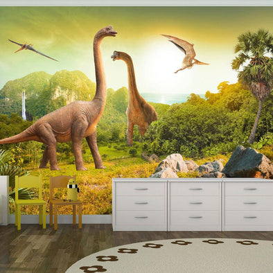 Peel and stick wall mural - Dinosaurs