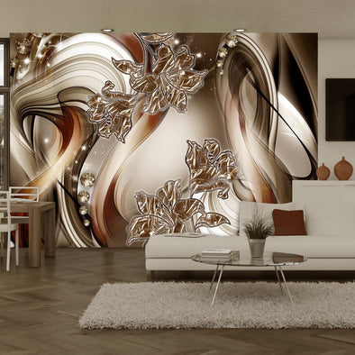 Peel and stick wall mural -  Brown Symphony