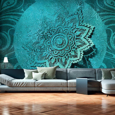 Peel and stick wall mural - Azure Flower