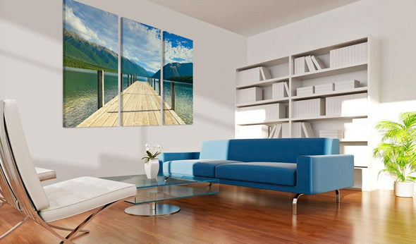 Canvas Print - A pier on the lake