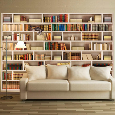 Peel and stick wall mural - Home library