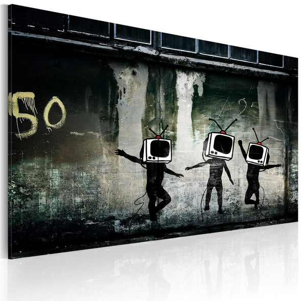 Canvas Print - TV heads dance (Banksy)