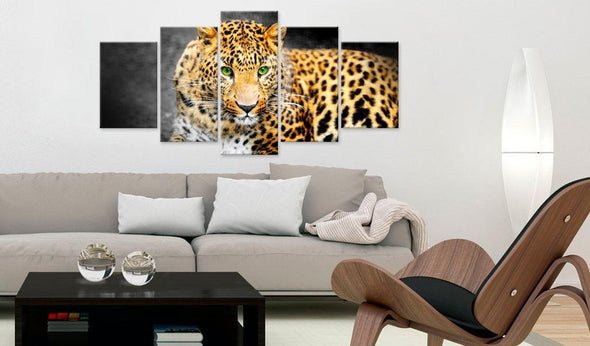 Canvas Print - Green-eyed leopard