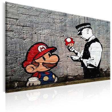 Canvas Print - Mario and Cop by Banksy