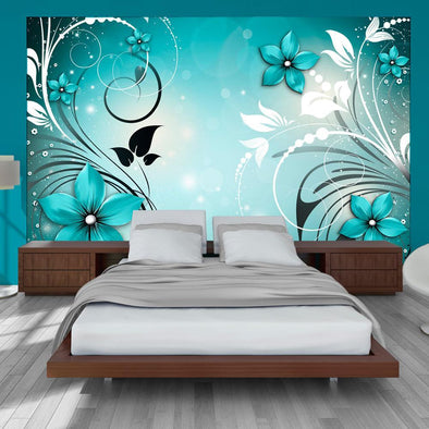Peel and stick wall mural - Turquoise dream