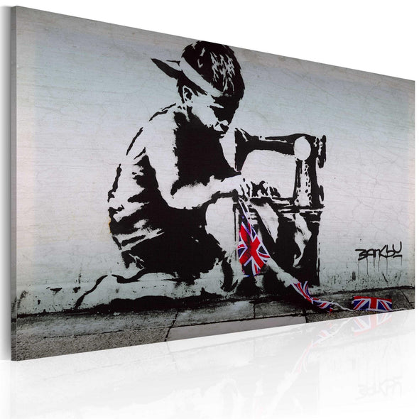 Canvas Print - Union Jack Kid (Banksy)