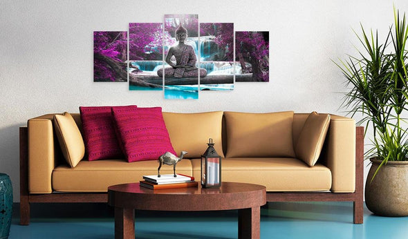Canvas Print - Waterfall and Buddha