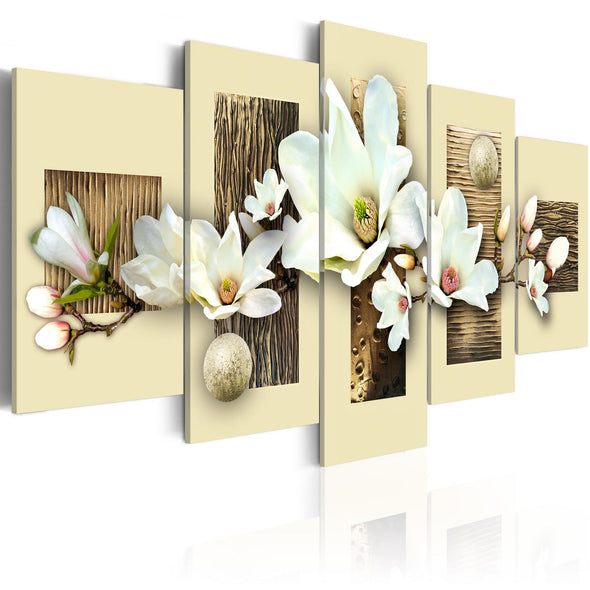Canvas Print - Texture and magnolia