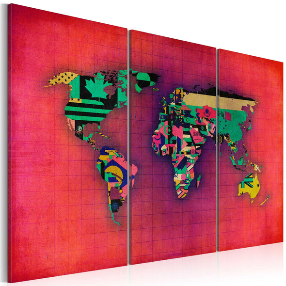 Canvas Print - The World is mine - triptych