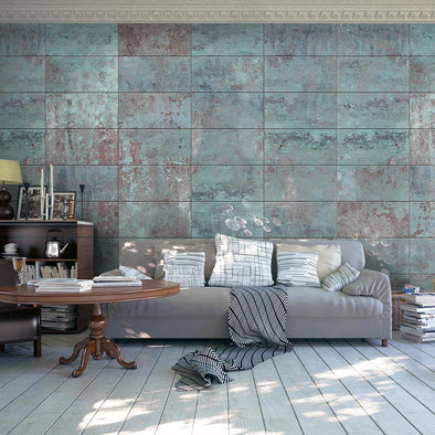 Wall mural - Turquoise Concrete