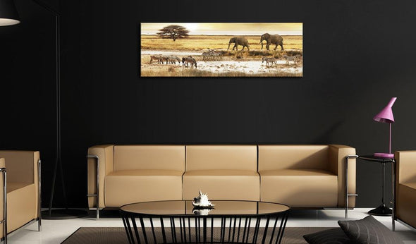 Canvas Print - Africa: at the waterhole