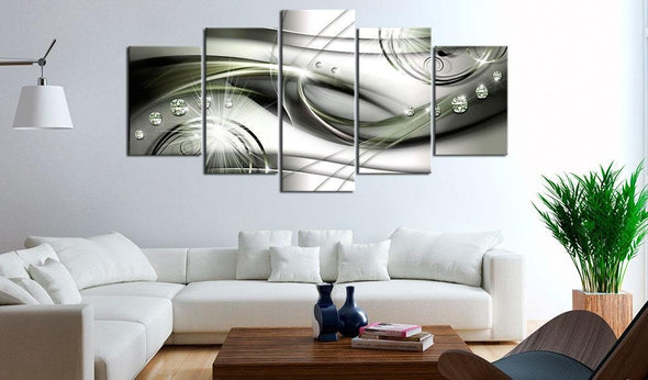 Canvas Print - Glowing Green Wave