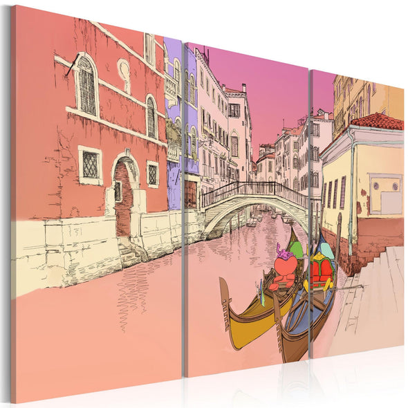 Canvas Print - Romantic gondolas