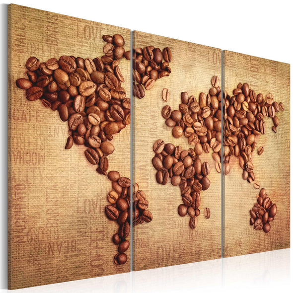 Canvas Print - Coffee from around the world - triptych