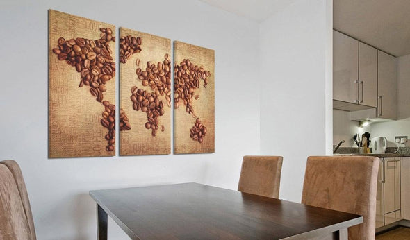 Canvas Print - Coffee from around the world - triptych